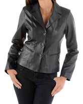 Women Genuine Leather Blazer Coat WB 12
